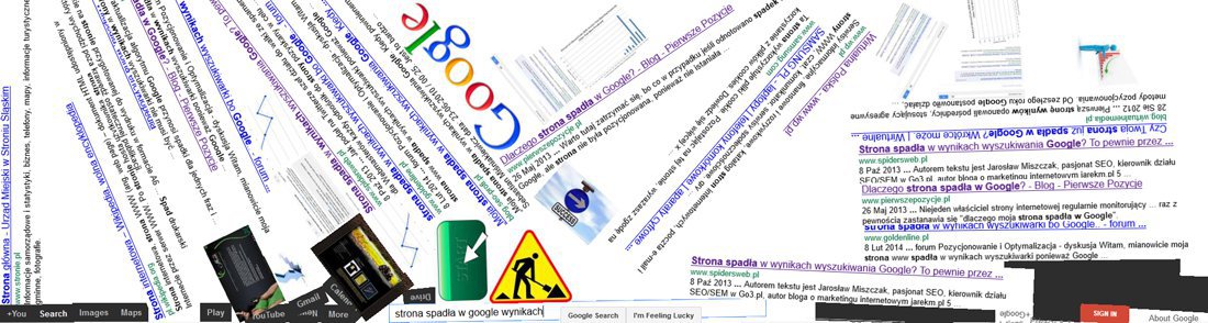 strona spadła w google
